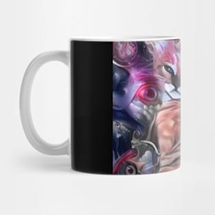 Abstract painting. Cute kitten Mug